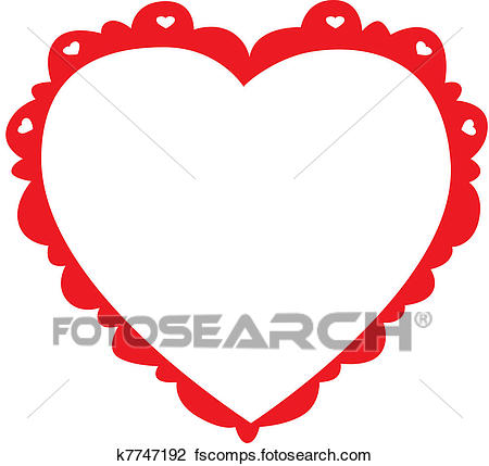 450x429 Clip Art Of Cartoon Heart Frame K7747192