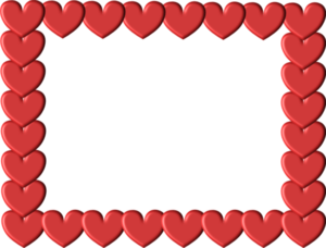 300x228 Red Heart Frame Free Images