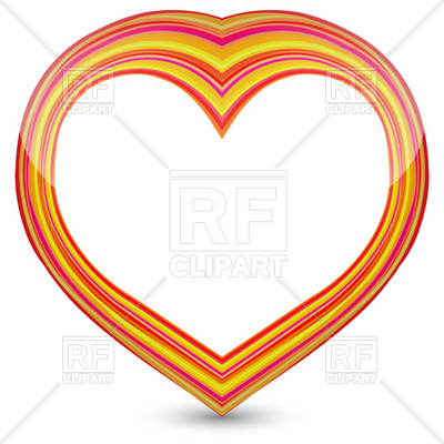400x400 Shiny Heart Frame Royalty Free Vector Clip Art Image
