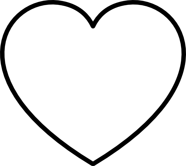 600x535 Best Photos Of Black And White Heart Clip Art