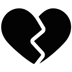 255x255 Black Broken Heart Clipart Letters