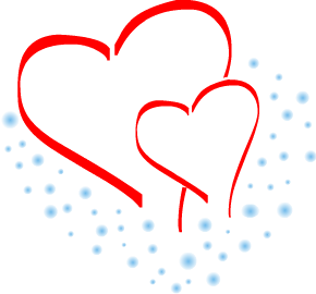 290x270 Two Hearts Clip Art