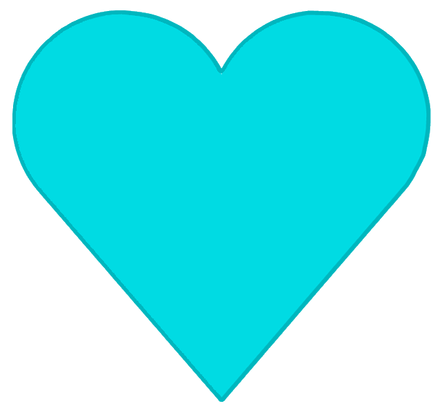641x602 Blue Heart Clipart