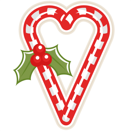 432x432 Candy Cane Heart Clipart
