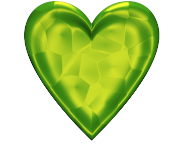 360x288 Green Valentine Heart Transparent Background