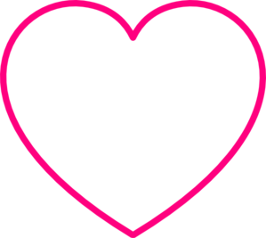299x267 Gray Heart With Pink Outline Clip Art