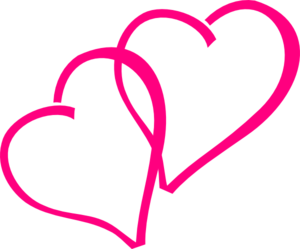 300x249 Hot Pink Hearts Clip Art