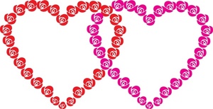300x154 Hearts Clipart Image