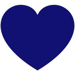 300x300 Dark Blue Clipart Heart