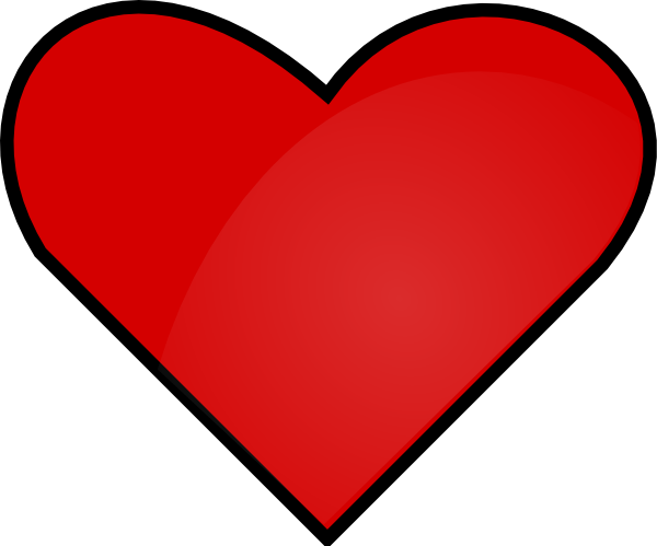 600x499 Red Heart Clipart