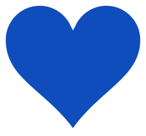 300x279 Blue Heart Clip Art