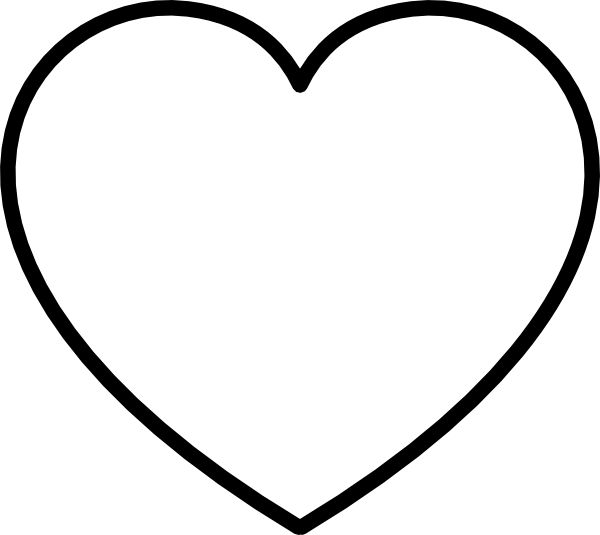 600x535 Heart Clipart Black And White