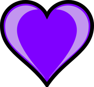 300x279 Purple Heart Heart Clipart Purple Of Rejection With Black