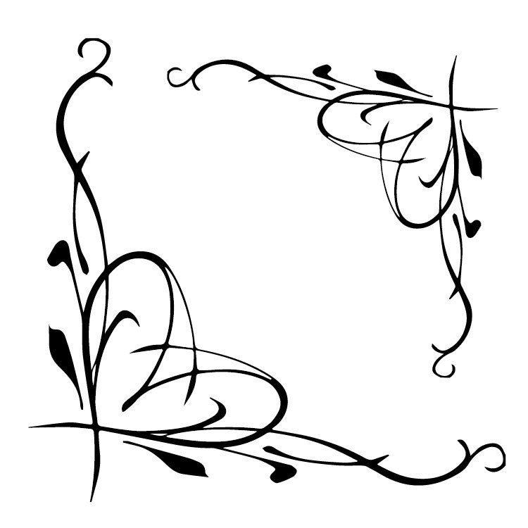 750x750 Heart Decor Corner Border Vinyl Sticker Decal Stickem Vinyl