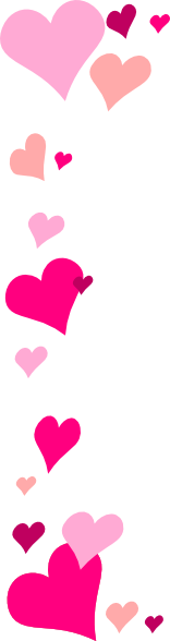 156x588 Pinky Hearts Border Clip Art