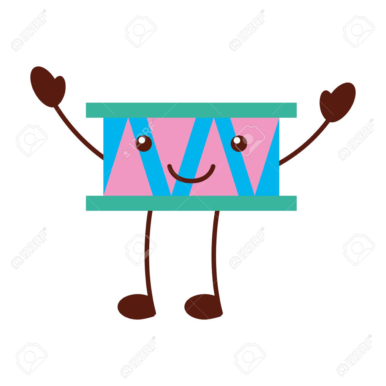 1300x1300 Drums Musical Instrument Character Vector Illustration Design