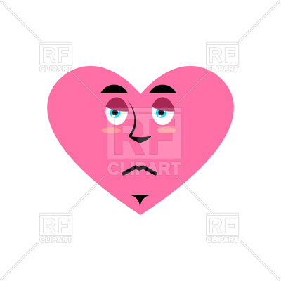 400x400 Heart Sad Emoji Royalty Free Vector Clip Art Image