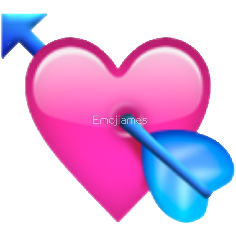 800x800 Heart With Arrow Emoji Art Prints By Emojiames Redbubble