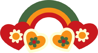 340x184 Rainbow With Hearts Clip Art