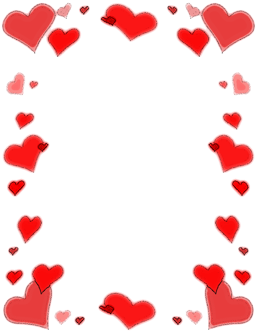 850x1100 Frame Clipart Valentine