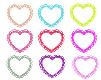 340x270 Lace Heart Clipart