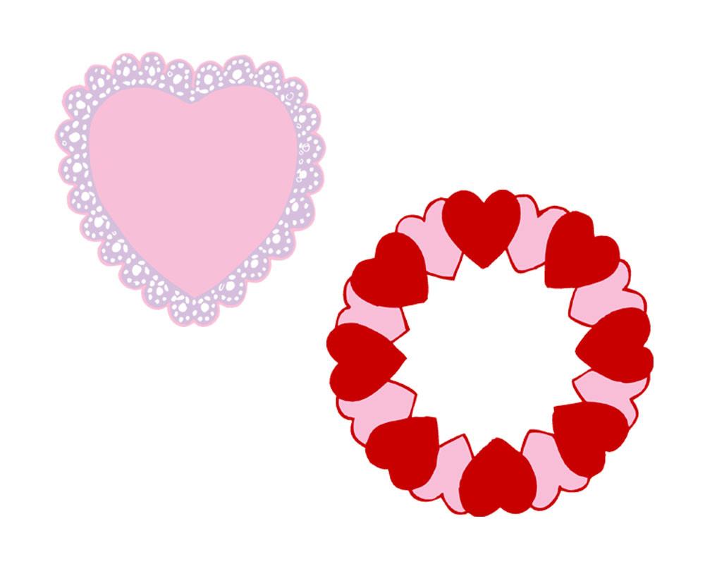 1000x800 Pink And Red Valentine Heart Clip Art Frames Printable Clipart