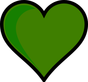 300x279 Green Heart Clip Art
