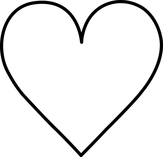 550x530 Black And White Heart