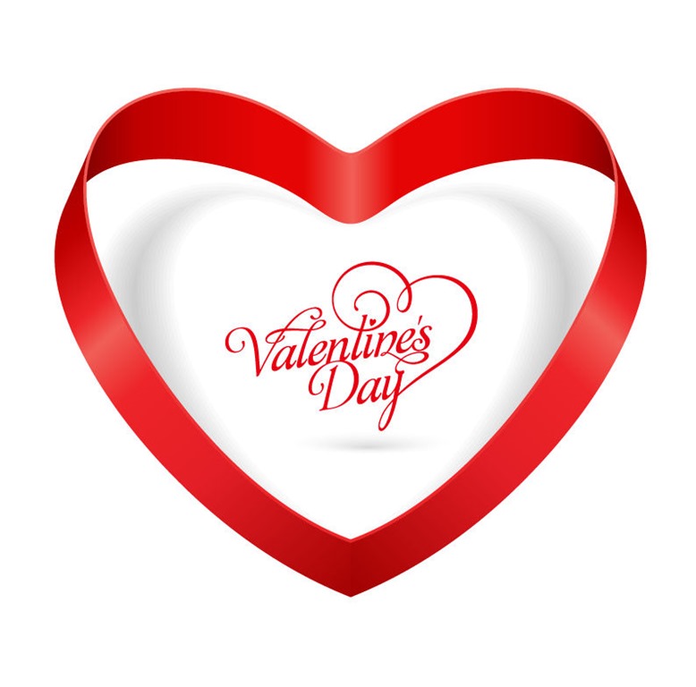 778x768 Heart Ribbon Valentines Day Vector Illustration Free Vector