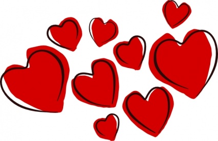 425x276 Free Clipart Of Hearts