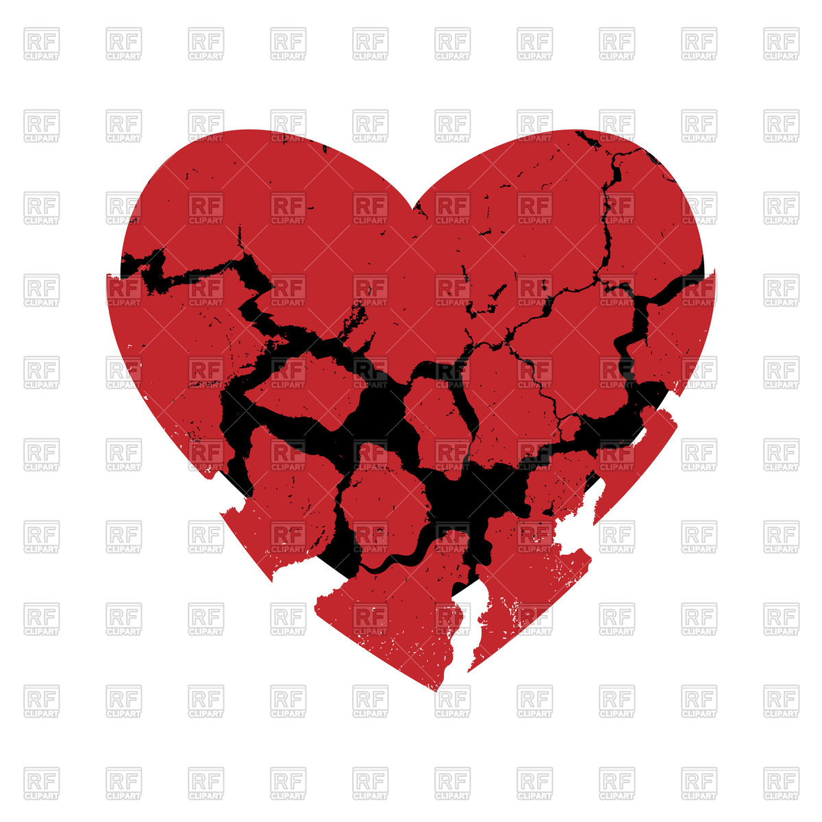 1200x1200 Broken Heart Royalty Free Vector Clip Art Image