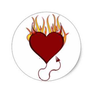 324x324 Flaming Heart Craft Supplies Zazzle