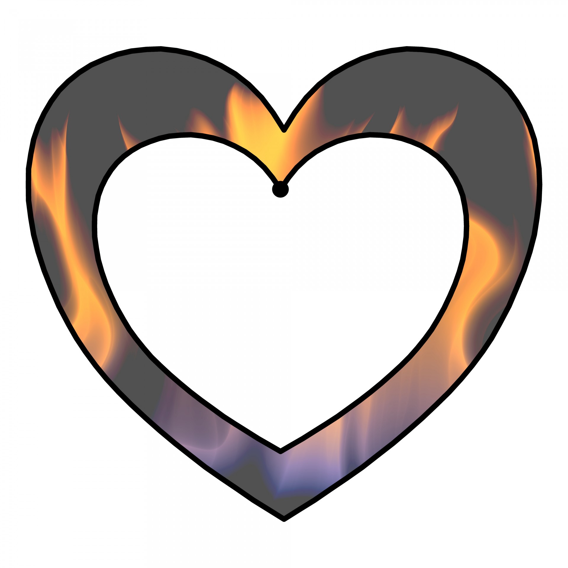 1920x1920 Heart In Flames Free Stock Photo