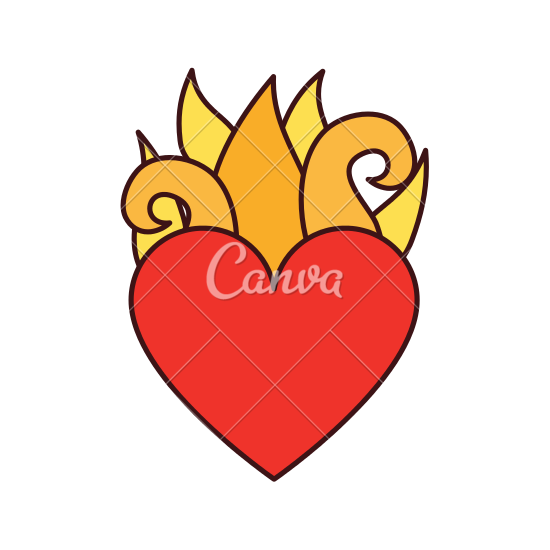 550x550 Heart In Flames