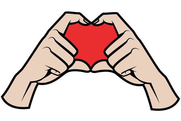 600x400 Hands Making A Heart Shape Vector Image 123freevectors