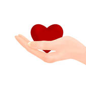 170x170 Clip Art Of Hand Holding Heart K2633492