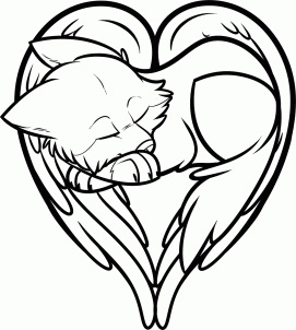 271x302 Free Heart Shaped Wolfwolf Heart Lineart By Free Line Arts