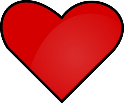 425x353 Red Heart Clip Art Vector, Free Vector Graphics