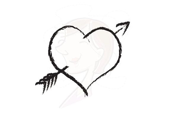 570x407 Rustic Heart Clipart