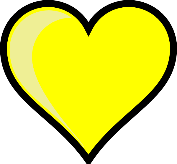 600x557 Heart Yellow Heart Clip Art