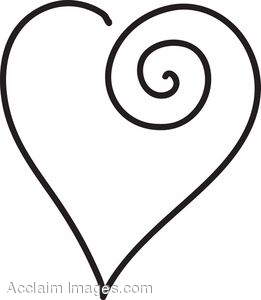 261x300 Line Heart Clipart