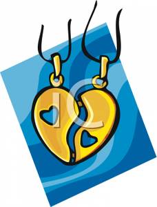 228x300 Gold Heart Shaped Friendship Necklace