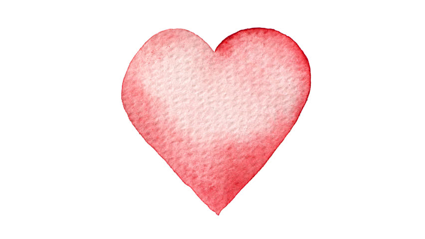 852x480 Red Beating Heart With A Transparent Background Stock Footage