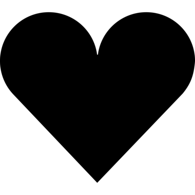 400x400 Black Heart Clipart No Background Letters