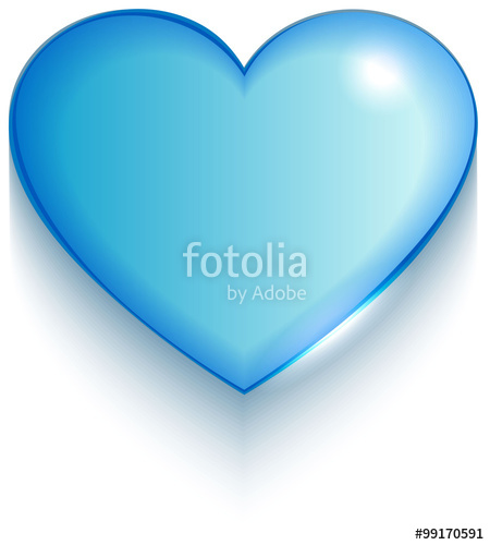 450x500 Transparent Blue Valentine Heart On White Background Stock Image
