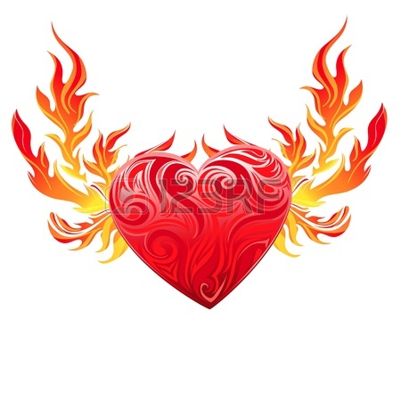 450x441 Fire Heart And Knife Royalty Free Cliparts, Vectors, And Stock