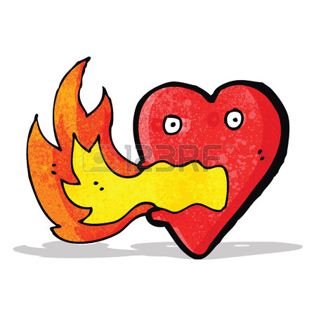 450x450 Cartoon Fire Breathing Heart Royalty Free Cliparts, Vectors,