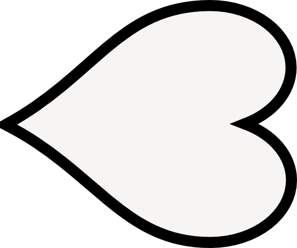 600x500 Heart Outline Clip Art