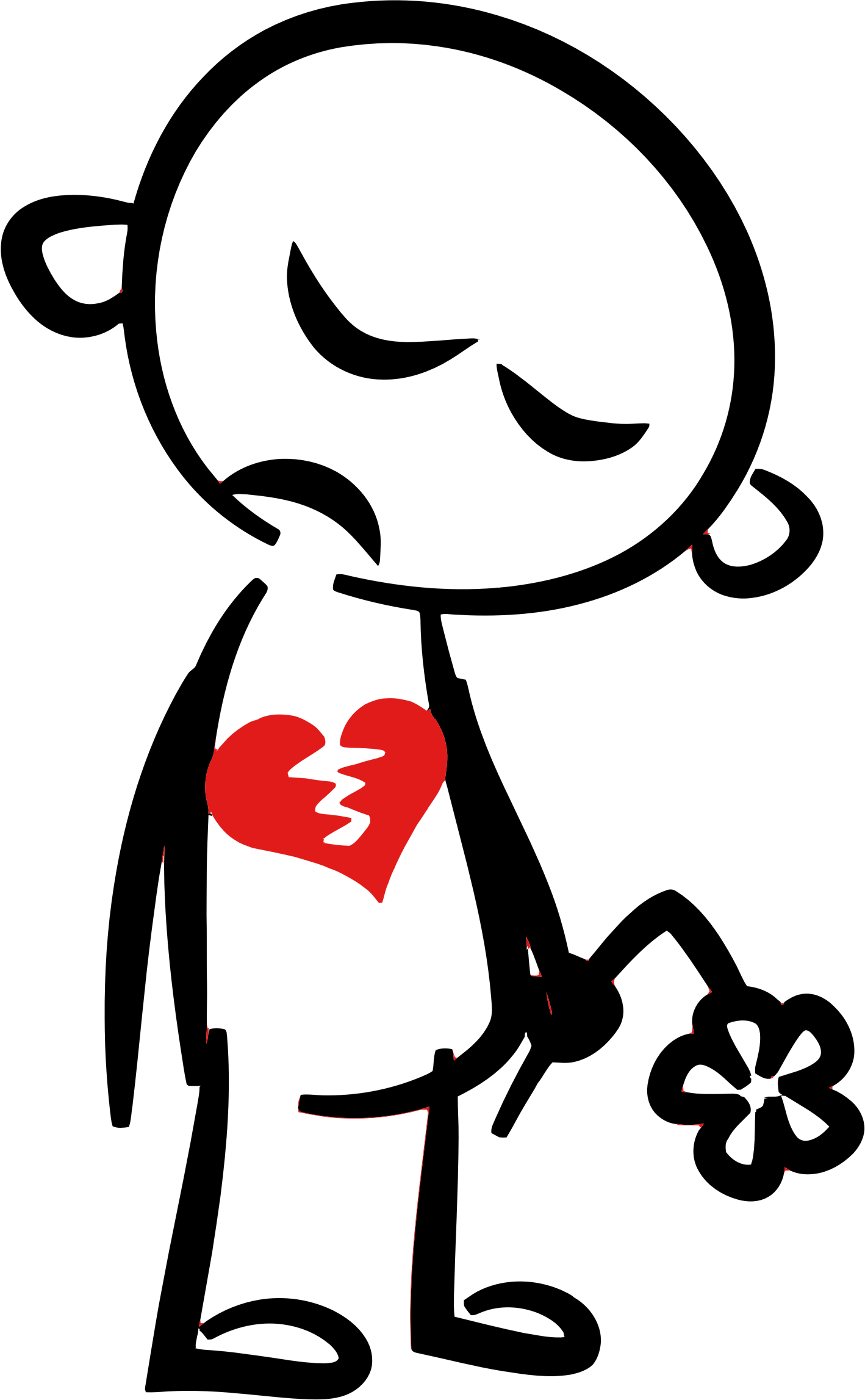 Heart Outline Clipart Black And White