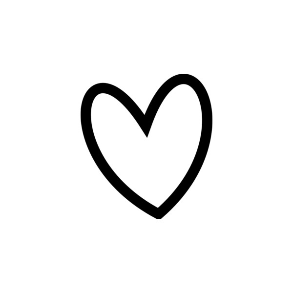 600x600 Slant Black Heart Outline Clip Art Via Polyvore Templates